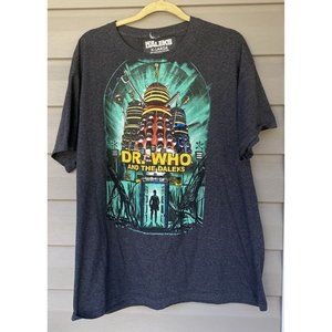DR. WHO AND THE DELEKS GRAY T SHIRT XL
